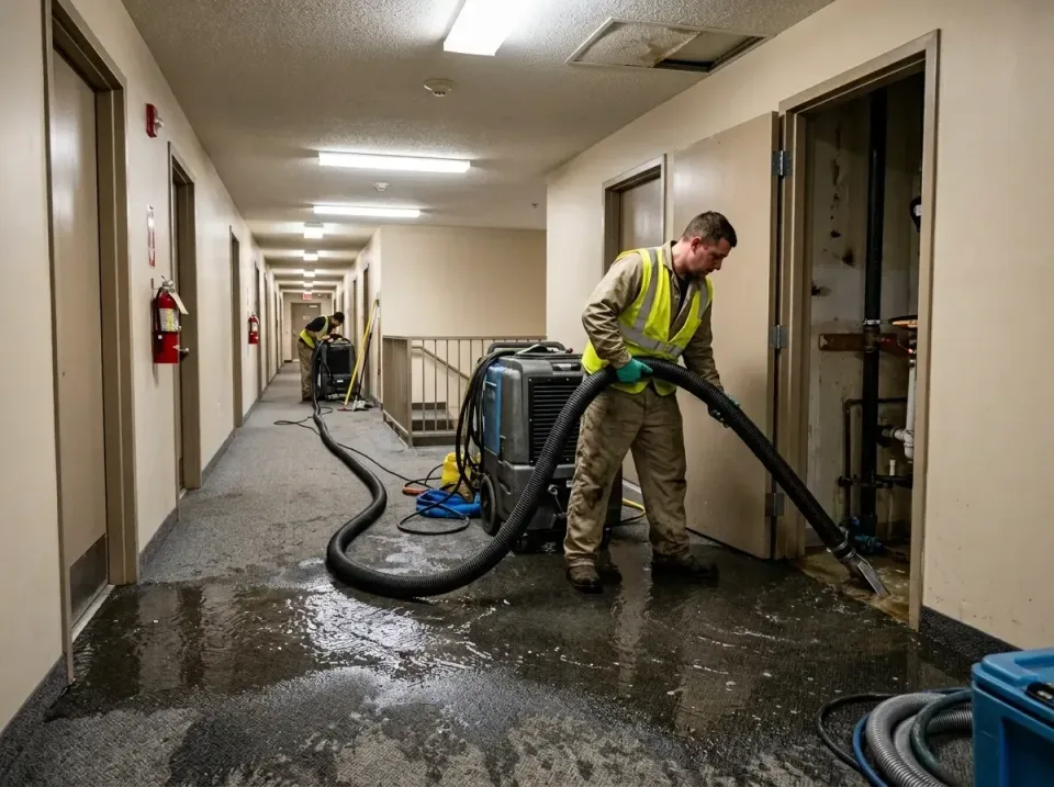 multi-unit-apartment-hallway-f-005 — frequently asked questions, Emergency Burst Pipe Water Extraction & Removal in Checotah…